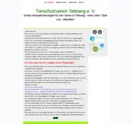 Kleine Seitenvorschau von tierschutzverein-tettnang.de