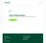 Kleine Seitenvorschau von login.meine.aok.de