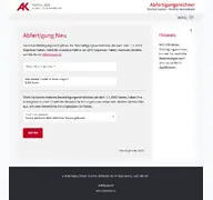 Kleine Seitenvorschau von abfertigung.arbeiterkammer.at
