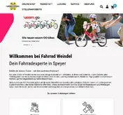 Kleine Seitenvorschau von fahrrad-weindel.de