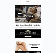 Kleine Seitenvorschau von zona-beauty.de