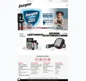 Kleine Seitenvorschau von energizer.com