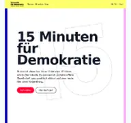 Kleine Seitenvorschau von 15min.zusammen-fuer-demokratie.de