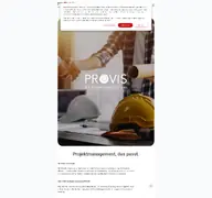 Kleine Seitenvorschau von provis.ch