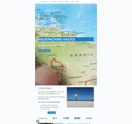Kleine Seitenvorschau von backpackinghacks.de