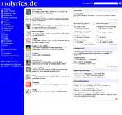 Kleine Seitenvorschau von riolyrics.de