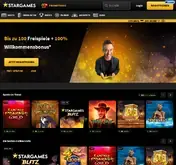 Kleine Seitenvorschau von stargames.de