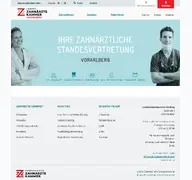 Kleine Seitenvorschau von vlbg.zahnaerztekammer.at