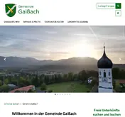 Kleine Seitenvorschau von gaissach.de