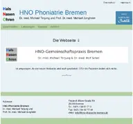 Kleine Seitenvorschau von hno-phoniatrie-bremen.de