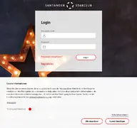 Kleine Seitenvorschau von santander-starclub.de