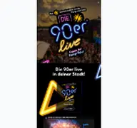 Kleine Seitenvorschau von 90er-live.de