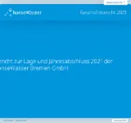 Kleine Seitenvorschau von gb2021.hansewasser.de