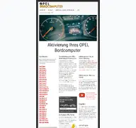 Kleine Seitenvorschau von opelbordcomputer.de