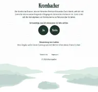 Kleine Seitenvorschau von krombacher.de