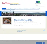 Kleine Seitenvorschau von gechingen.de
