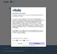 Kleine Seitenvorschau von account.vitolo.de