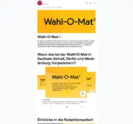 Kleine Seitenvorschau von wahl-o-mat.de