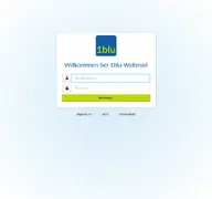 Kleine Seitenvorschau von webmail.1blu.de