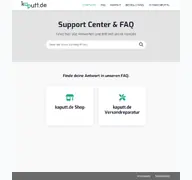 Kleine Seitenvorschau von support.kaputt.de