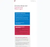 Kleine Seitenvorschau von shop.mettingen.de