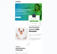 Kleine Seitenvorschau von zahnaerzte-ehrenfeld.de