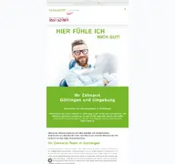 Kleine Seitenvorschau von zahnaerzteamsteinsgraben.de