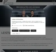 Kleine Seitenvorschau von zahnarzt-dr-fiege.de
