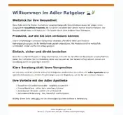 Kleine Seitenvorschau von adler-apotheke-kleve.de