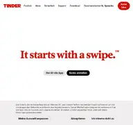 Kleine Seitenvorschau von tinder.com