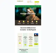 Kleine Seitenvorschau von adler-wolfspark.de
