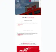 Kleine Seitenvorschau von karriere.wasi.de