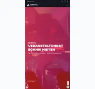 Kleine Seitenvorschau von ae-rental.de
