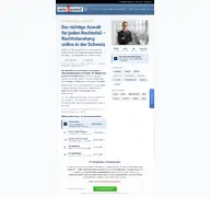 Kleine Seitenvorschau von swissanwalt.ch