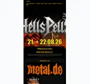 Kleine Seitenvorschau von hellspellsmetal.de