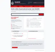 Kleine Seitenvorschau von gmbhg.kommentar.de
