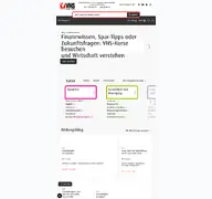 Kleine Seitenvorschau von vhs.at