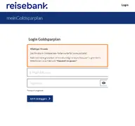 Kleine Seitenvorschau von goldsparplan.reisebank.de