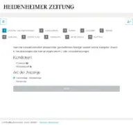 Kleine Seitenvorschau von service.hz.de