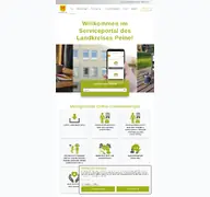 Kleine Seitenvorschau von service.landkreis-peine.de