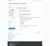 Kleine Seitenvorschau von moodle.mi.fu-berlin.de