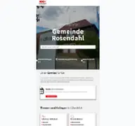 Kleine Seitenvorschau von serviceportal.rosendahl.de