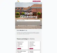 Kleine Seitenvorschau von serviceportal.sassenberg.de