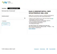 Kleine Seitenvorschau von serviceportal.stadtwerke-willich.de