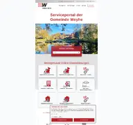 Kleine Seitenvorschau von service.weyhe.de