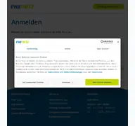 Kleine Seitenvorschau von kundenportal.ewe-netz.de