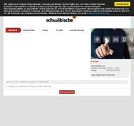 Kleine Seitenvorschau von schwaebische-kleinanzeigen.anzeigen-aufgabe.de
