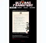 Kleine Seitenvorschau von ultras-frankfurt.de
