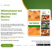 Kleine Seitenvorschau von xanten-san-marino.de