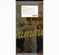 Kleine Seitenvorschau von thehoxton.com
